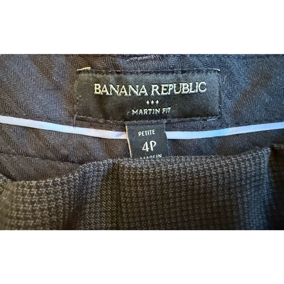 Women's Banana Republic Martin Fit Pants Size 4P Gray & Black - Picture 2 of 11